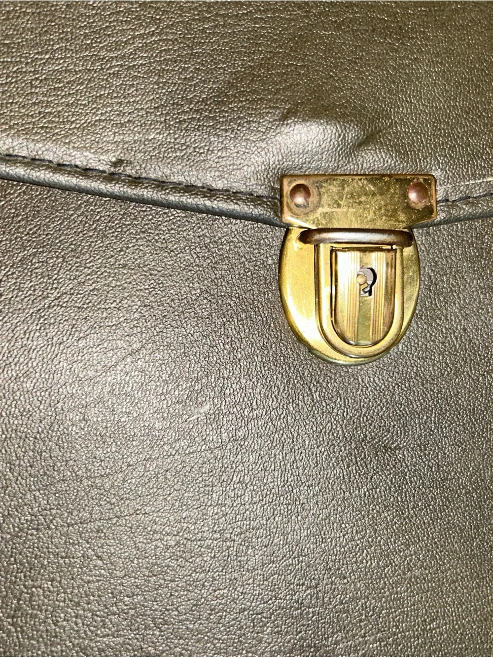 Rare Vintage SoftoneTufide Green Color Briefcase